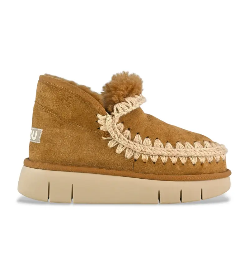 per donna MU FW531009A Eskimo bounce sneaker suede (37), Pelle, Marrone, 3 a 5cm, Nessuno, Casual