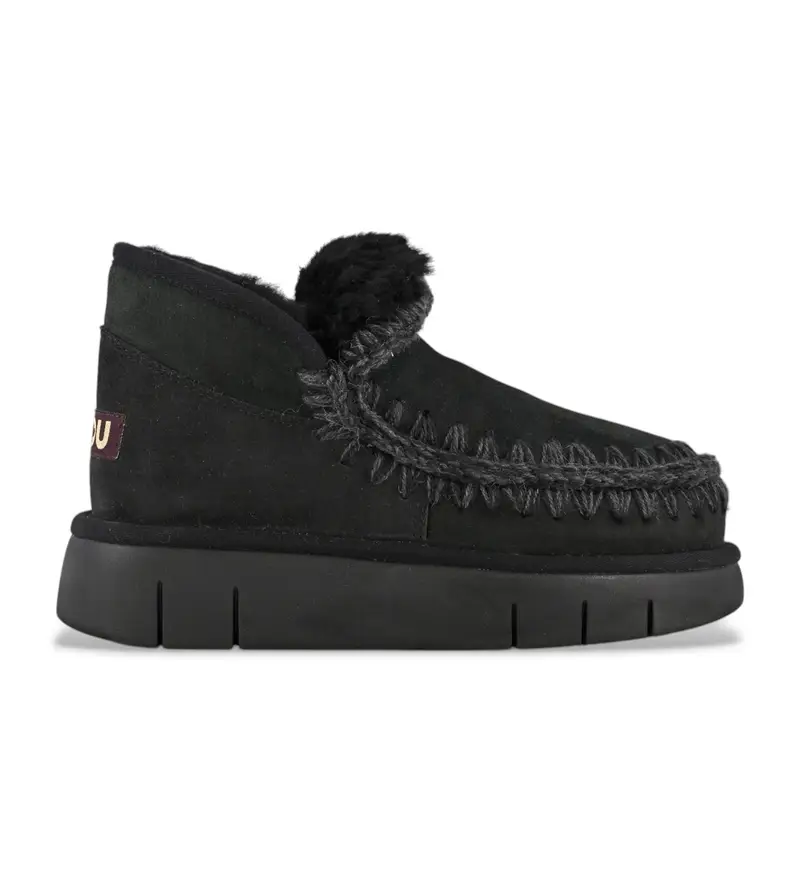 per donna MU FW531009A Eskimo bounce sneaker suede (37), Pelle, Nero, 3 a 5cm, Nessuno, Casual