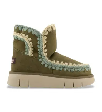 per donna MU FW531025A Bounce boot overstitching (41), Pelle, Basso, Nessuno, Casual, Verde
