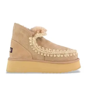 per donna MU FW681000A Mini eskimo platform boot suede (39), Pelle, Marrone, Basso, Nessuno, Casual