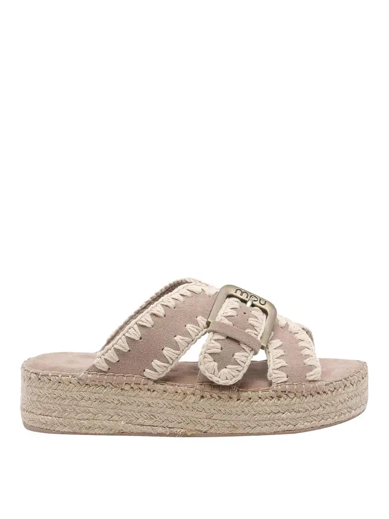 Sandali in iuta rosa Color Carne E Neutri