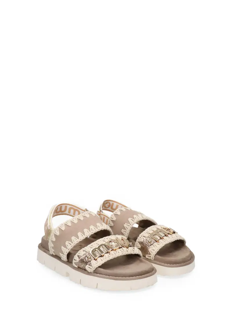Mou Sandali Donna beige in Pelle Premium miniatura 3