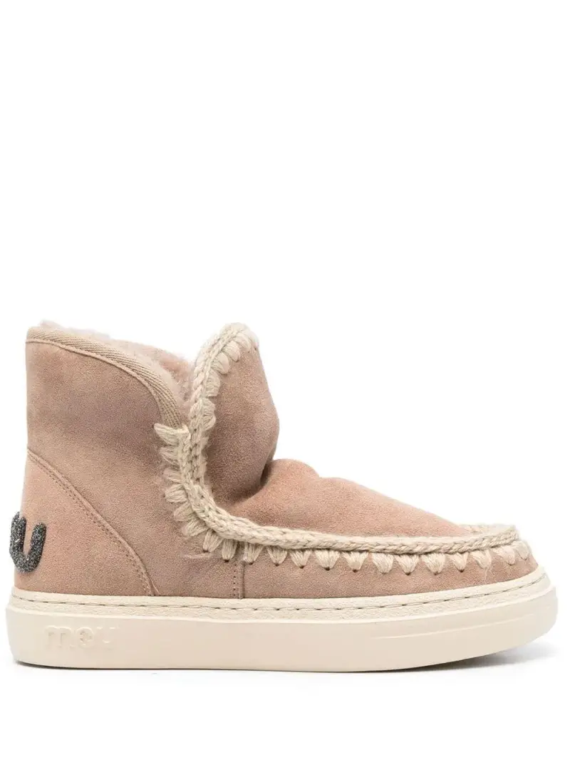 Sneaker Eskimo bold logo glitter cammello