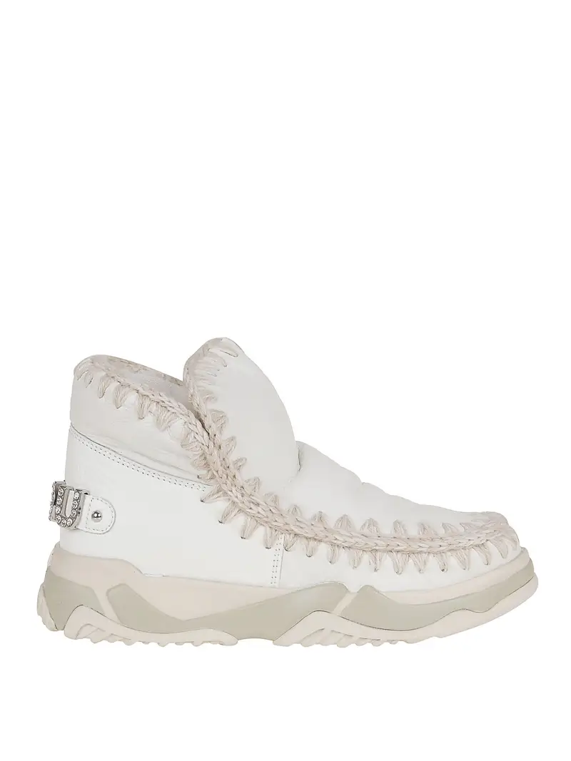 Sneaker Eskimo con logo in strass Bianco