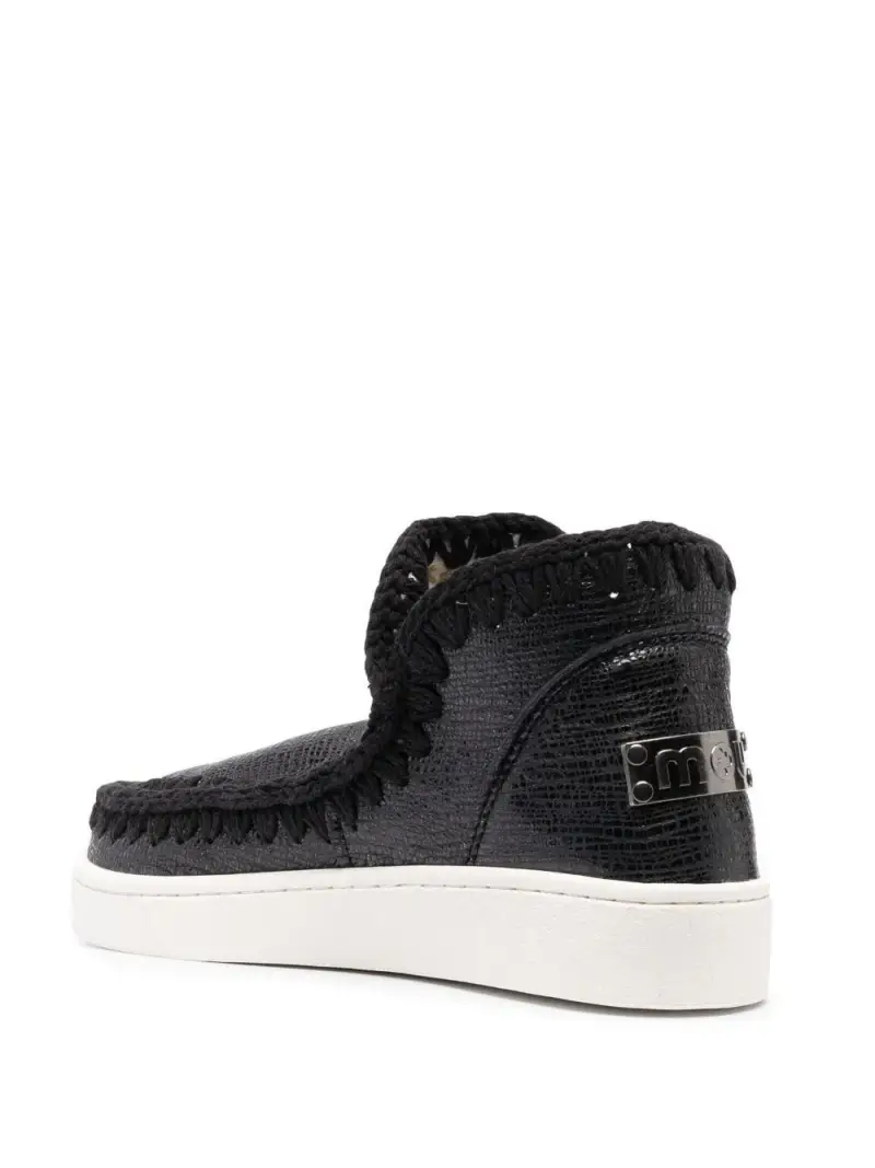 Sneakers nera in pelle snake miniatura 2