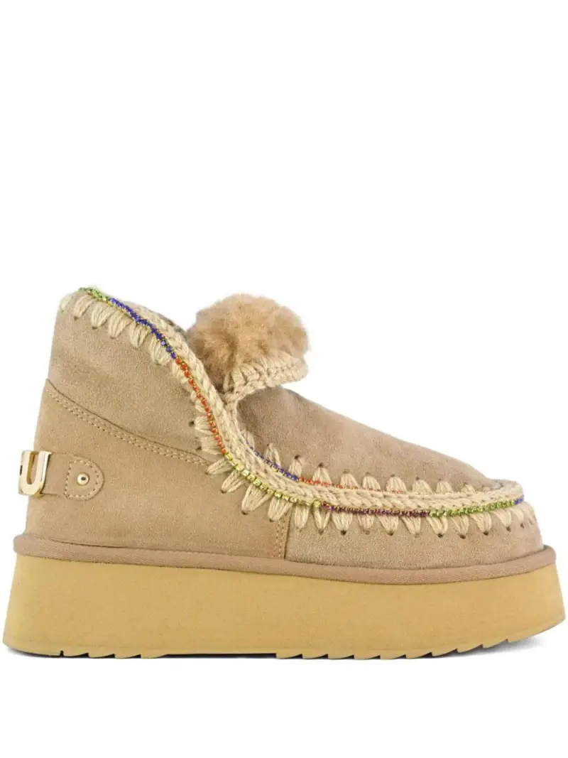 Stivale Eskimo 18 platform con strass multicolor cammello miniatura 2