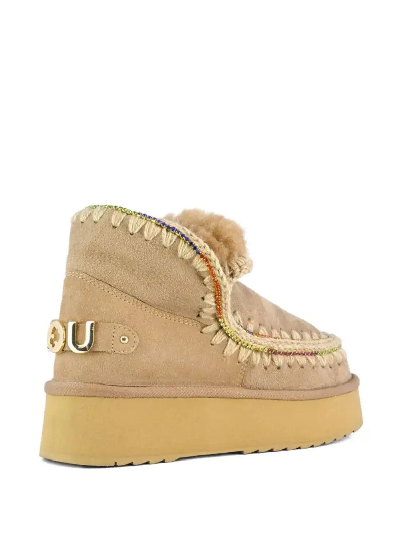 Stivale Eskimo 18 platform con strass multicolor cammello miniatura 3