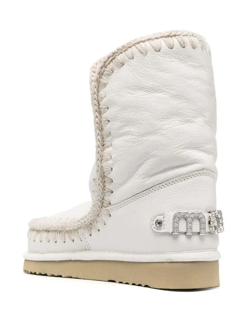 Stivale eskimo 24 logo strass bianco miniatura 3