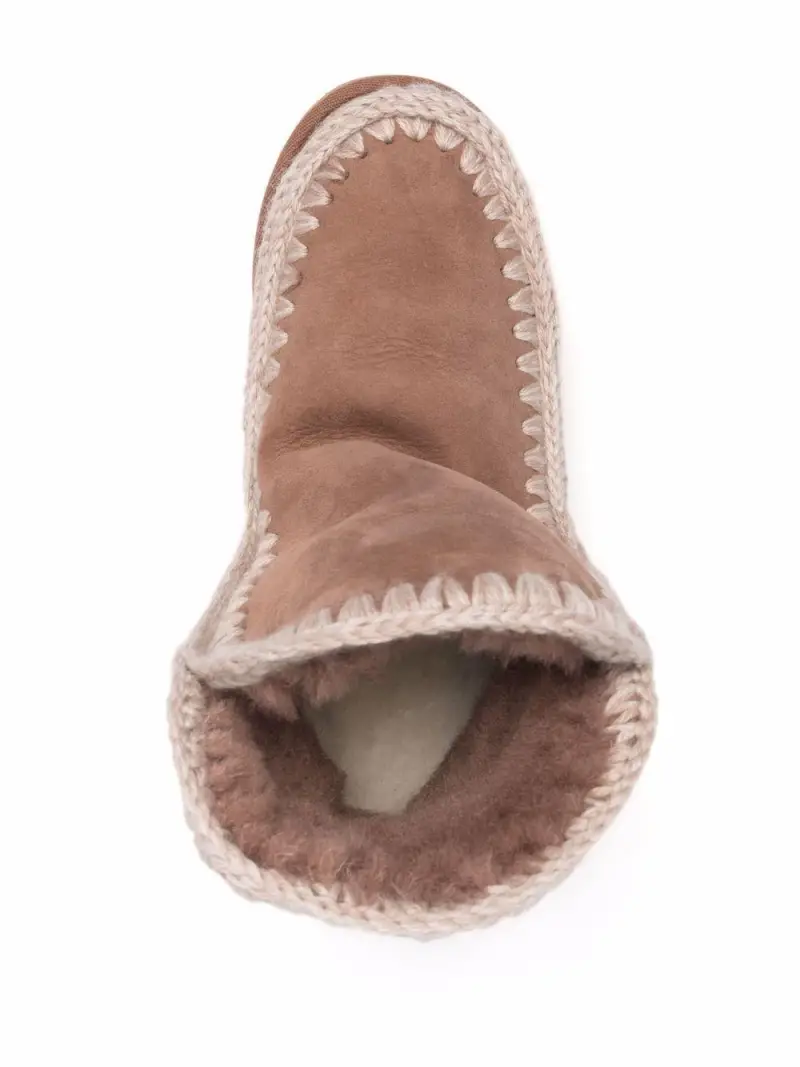 Stivale rosa marrone 23cm con zeppa interna corta miniatura 2