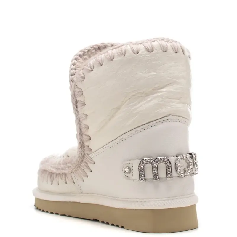 stivaletti eskimo 18 rhinestones logo bianche miniatura 3