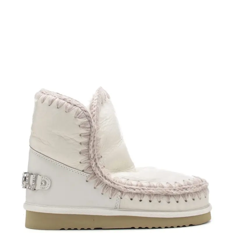 stivaletti eskimo 18 rhinestones logo bianche