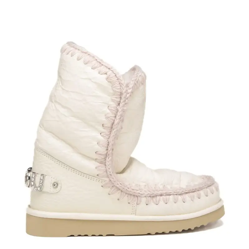 stivaletti eskimo 24 rhinestones logo bianche