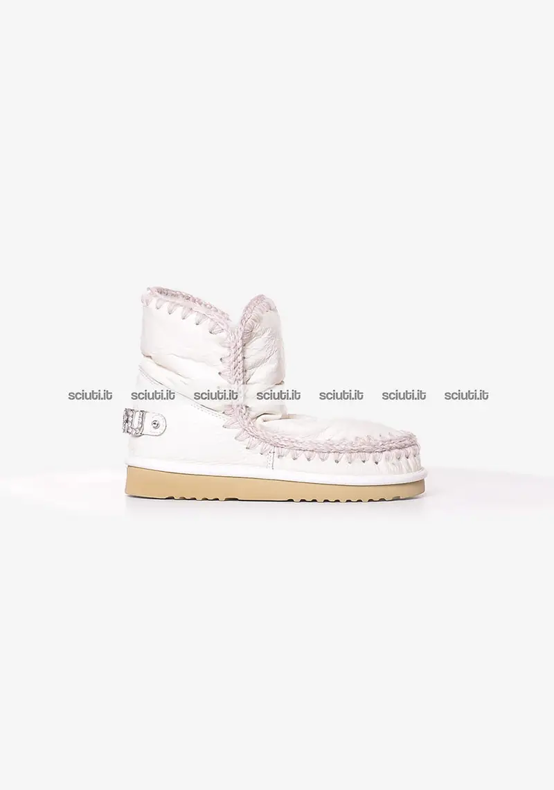Stivaletti MOU donna bianchi Eskimo 18 rhinestones logo