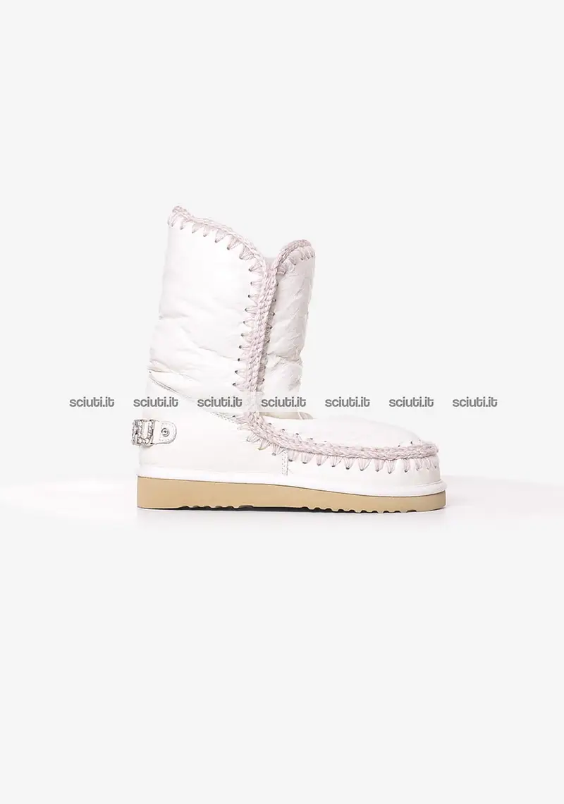 Stivaletti MOU donna bianchi Eskimo 24 rhinestone logo
