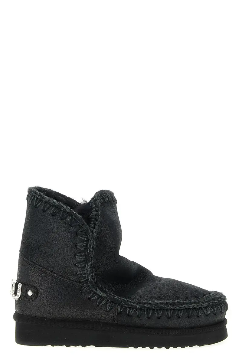 Stivaletto Eskimo 18 Rhinestone Logo Nero