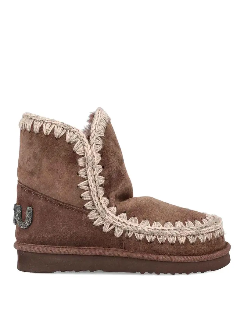 Stivali Eskimo 18 con logo glitterato Marrone