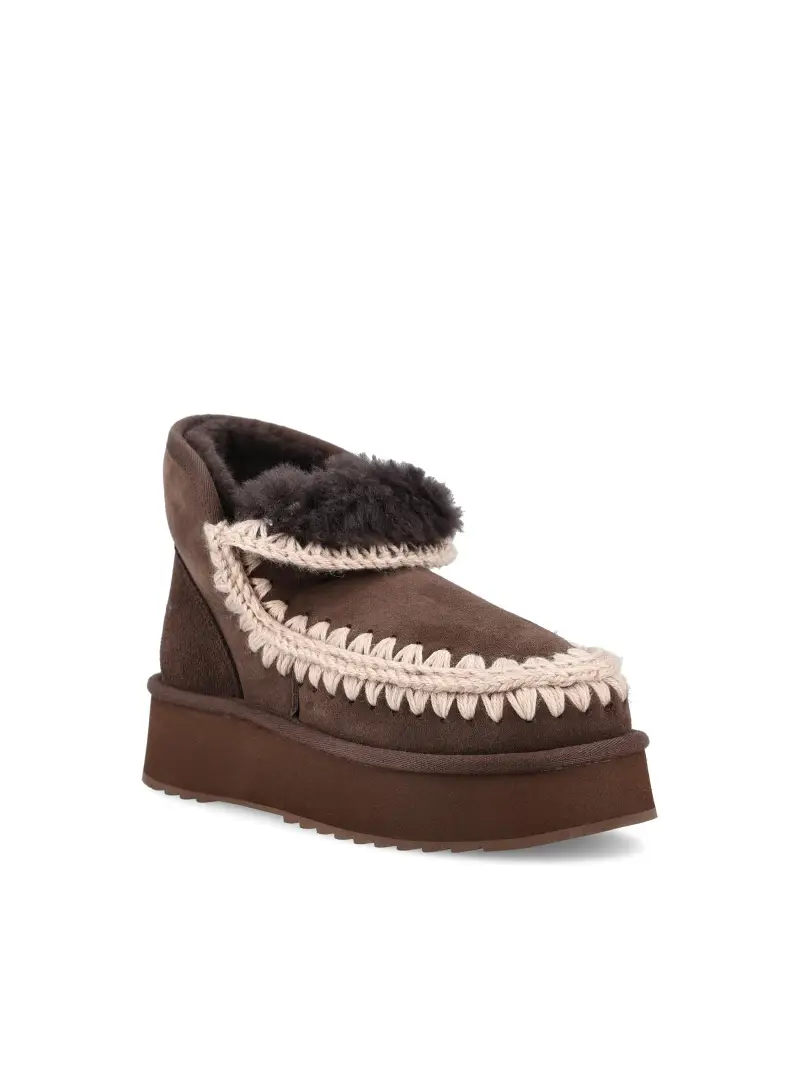 Stivali Mini Eskimo Platform MARRONE miniatura 2