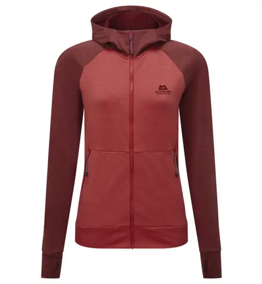 Endika Hooded W - felpa in pile - donna Red