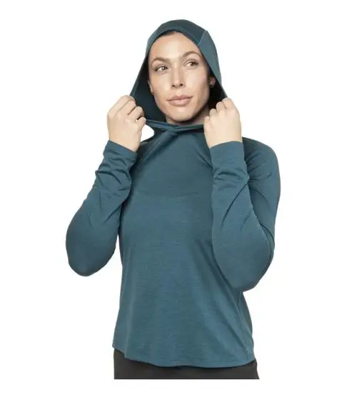 Glace Hooded W - felpa con cappuccio - donna Blue