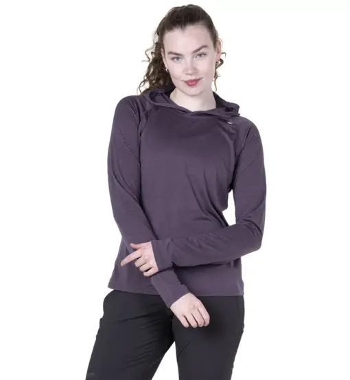 Glace Hooded W - felpa con cappuccio - donna Bordeaux