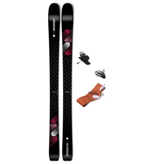 Set Session 90 W sci da scialpinismo+attacchi+pelli Pink