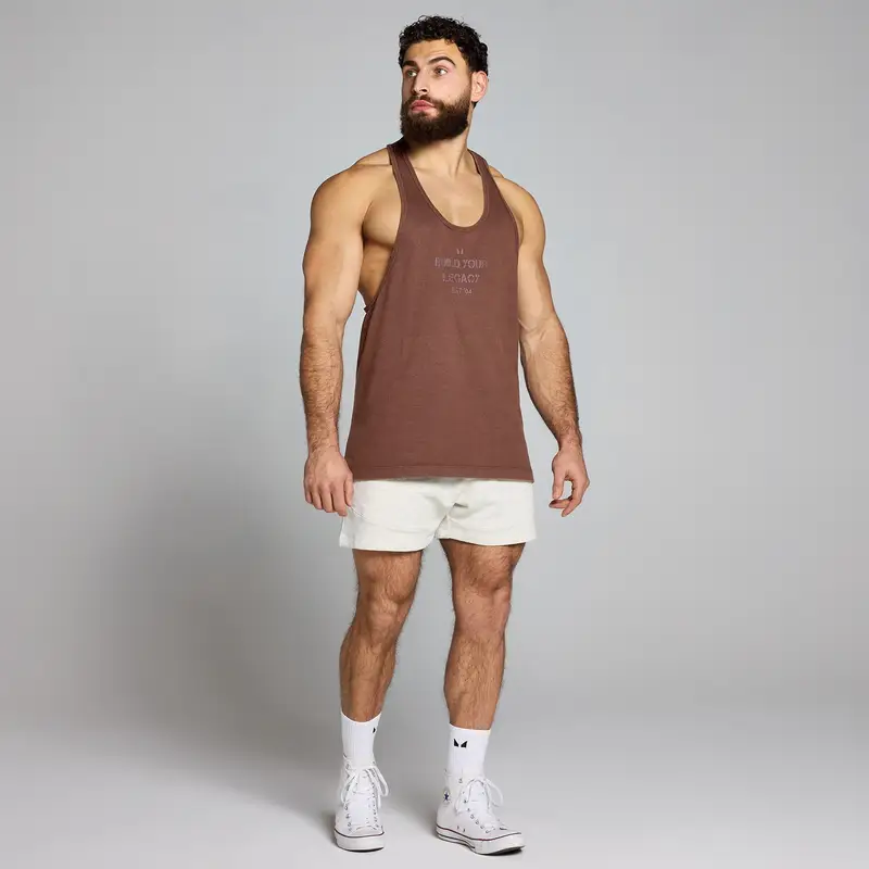 Canotta lavata con spalline strette e grafica MP Origini da uomo - Penny Bordeaux miniatura 2