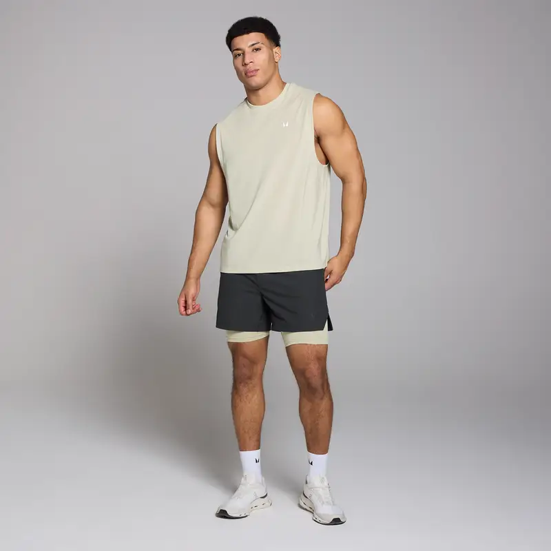 Canotta oversize con stampa MP Tempo da uomo - Salt grey Grigio miniatura 3