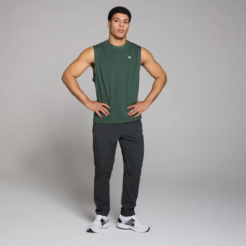 Canotta oversize con stampa MP Tempo da uomo - Verde scuro miniatura 2