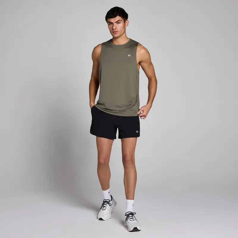 Canotta sportiva MP da uomo Marrone miniatura 3