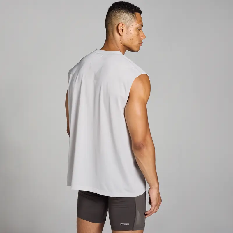 Canotta sportiva oversize in mesh MP Tempo da uomo - Grigio chiaro miniatura 2