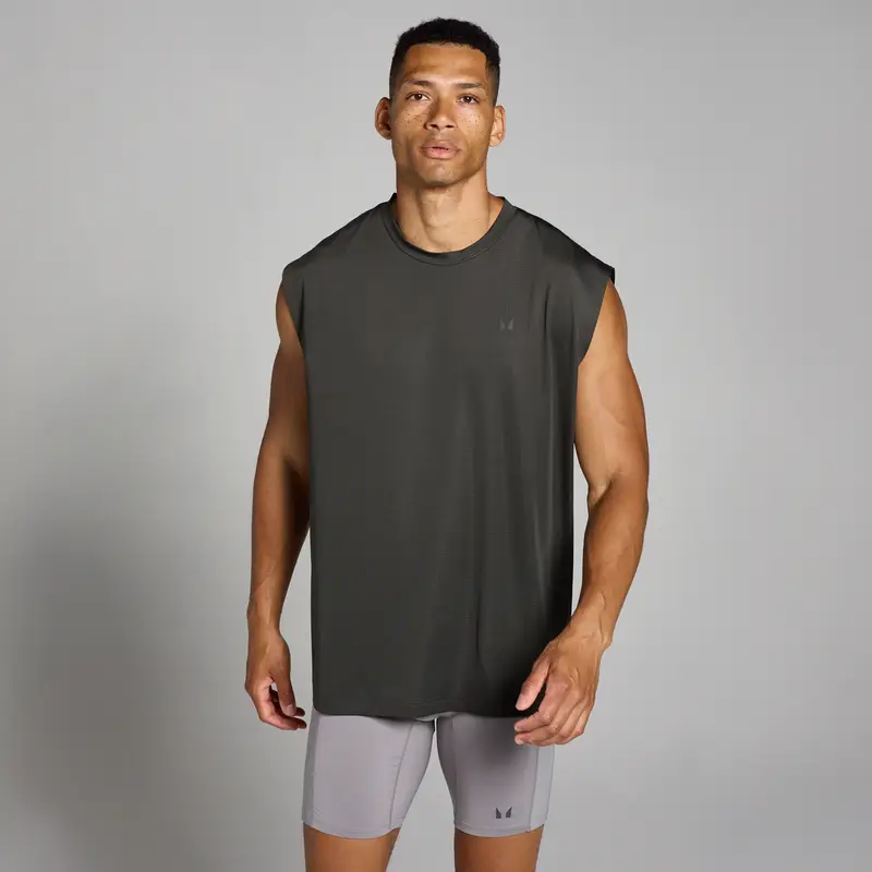 Canotta sportiva oversize in mesh MP Tempo da uomo - Night grey Grigio miniatura 2