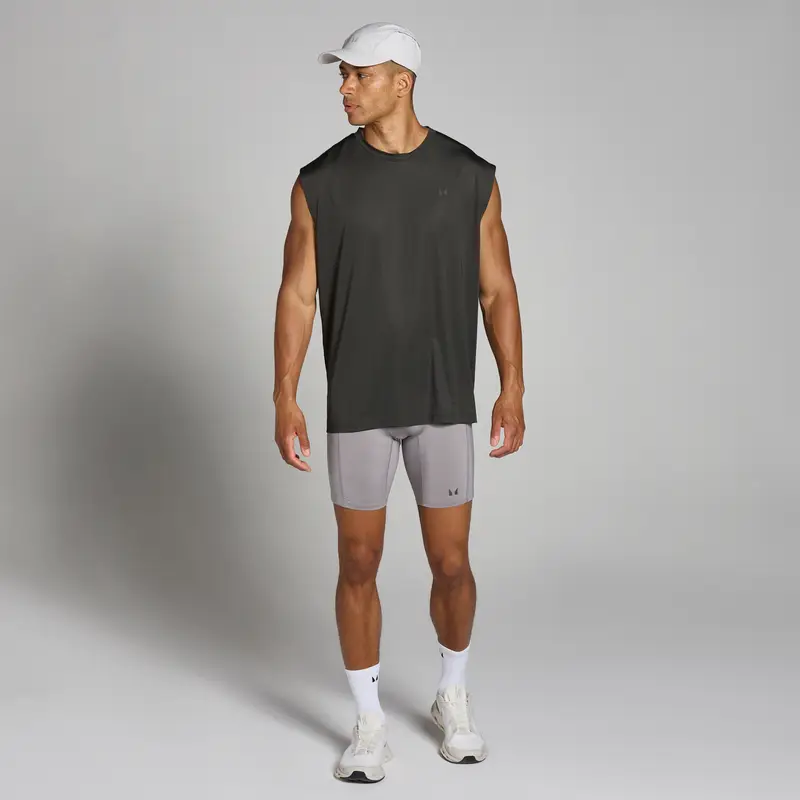 Canotta sportiva oversize in mesh MP Tempo da uomo - Night grey Grigio miniatura 3