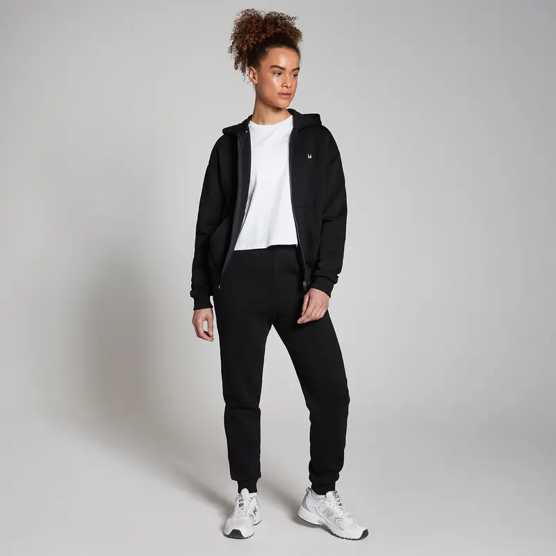 Felpa con cappuccio e cerniera MP Basics da donna - Nera Nero miniatura 3