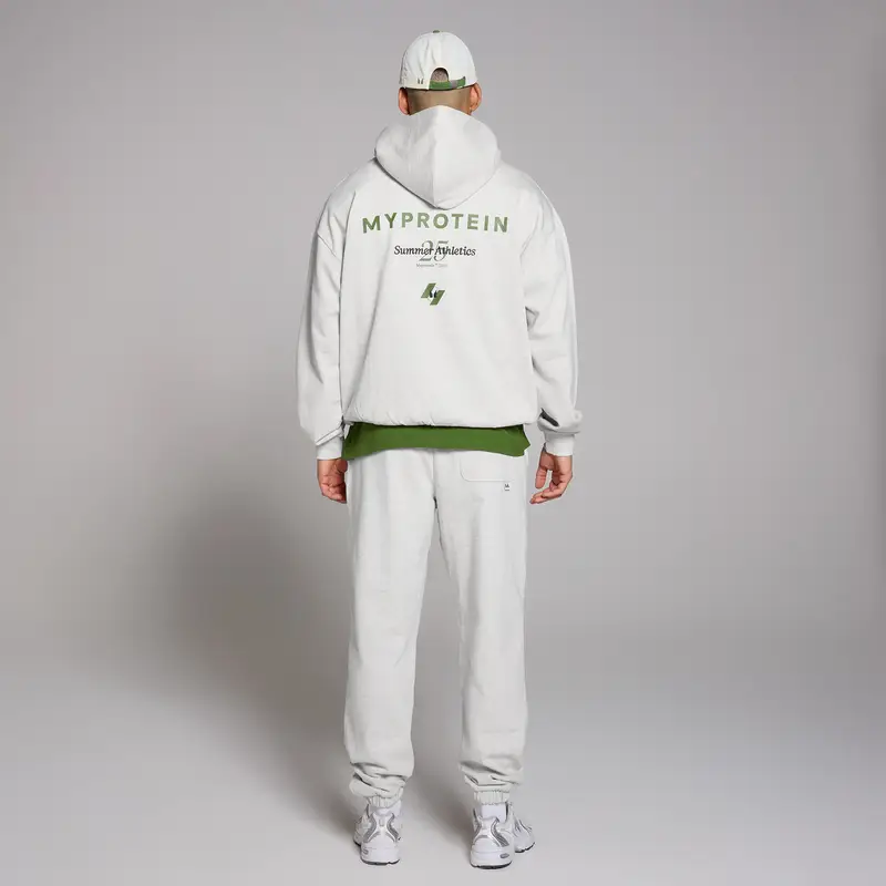 Felpa con cappuccio oversize MP Lifestyle da uomo - Grigio mélange miniatura 2