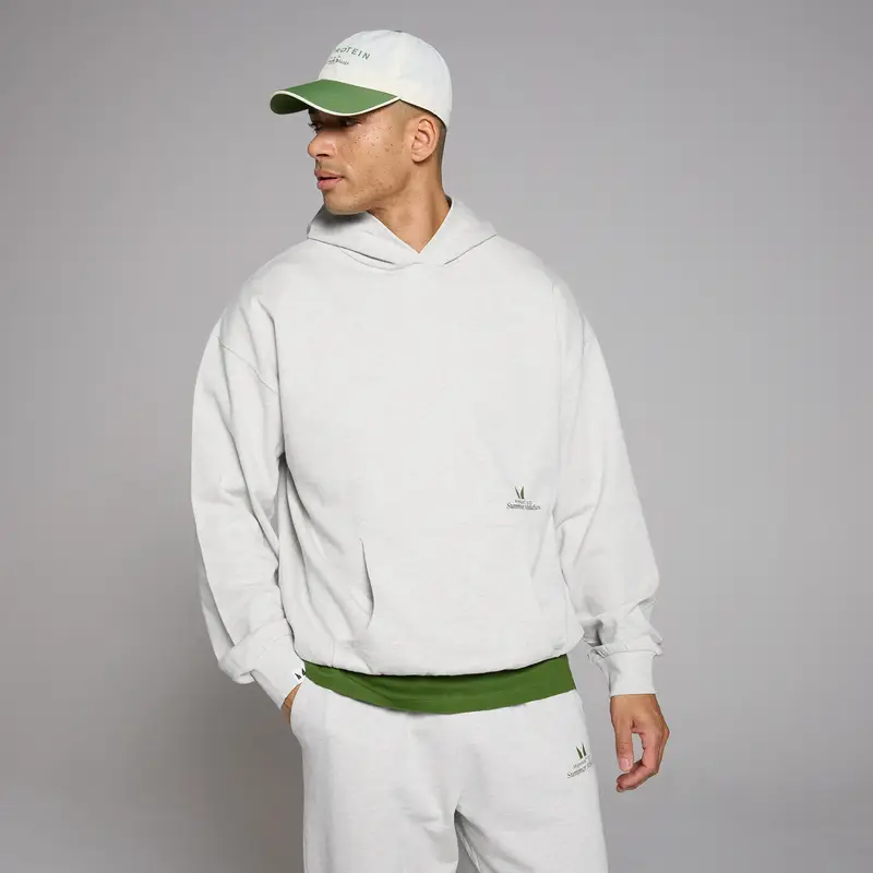 Felpa con cappuccio oversize MP Lifestyle da uomo - Grigio mélange