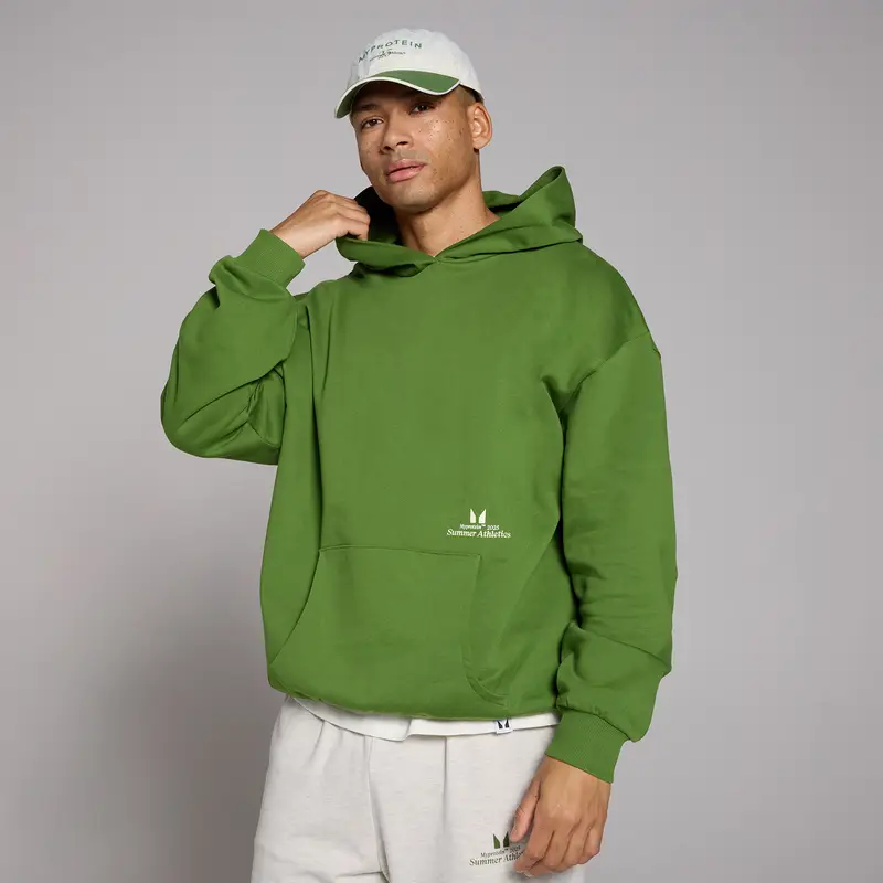 Felpa con cappuccio oversize MP Lifestyle da uomo - Verde pino scuro