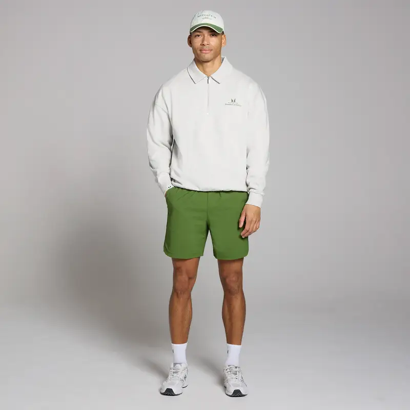 Maglia con colletto e cerniera 1/4 MP Lifestyle da uomo - Grigio mélange miniatura 2