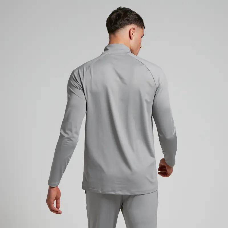 Maglia sportiva con cerniera 1/4 MP da uomo - Grigio tempesta miniatura 2