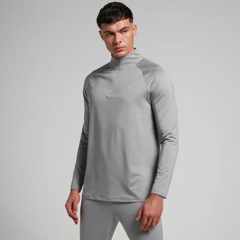 Maglia sportiva con cerniera 1/4 MP da uomo - Grigio tempesta