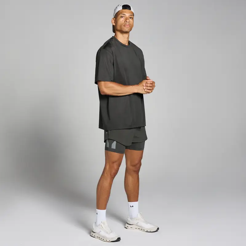 Pantaloncini 2 in 1 MP Tempo da uomo - Grigio notte miniatura 3