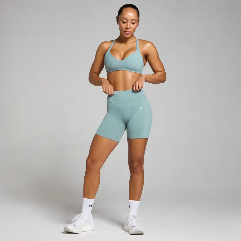 Pantaloncini a vita media senza cuciture MP Tempo da donna - Piombo Grigio miniatura 3