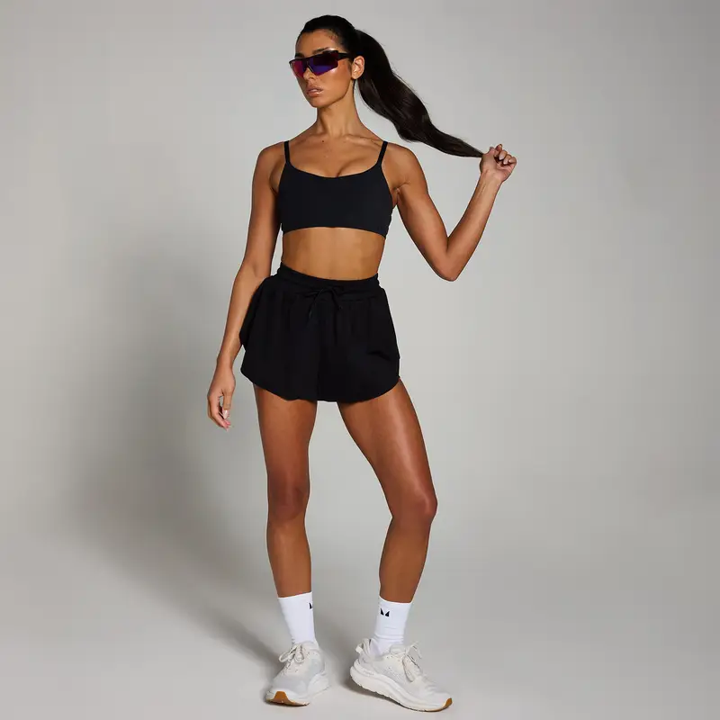 Pantaloncini ampi 2 in 1 MP Tempo da donna - Neri Nero miniatura 3