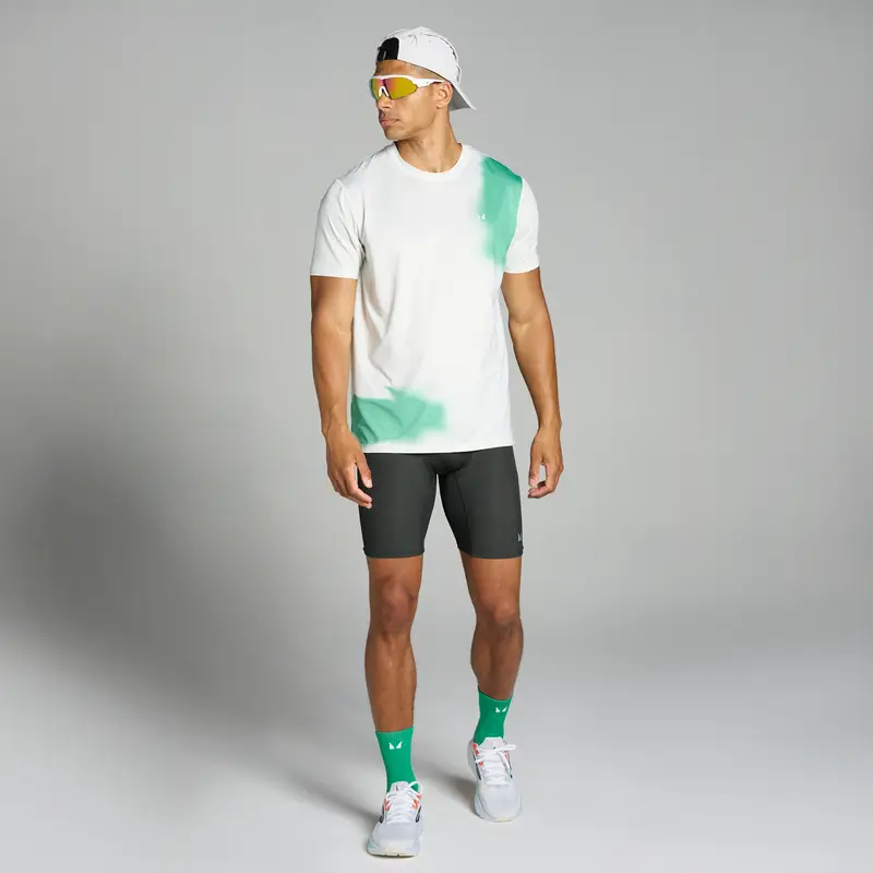 Pantaloncini attillati a contrasto a costine MP Velocity Ultra da uomo - Nero miniatura 3