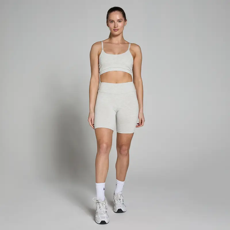 Pantaloncini ciclista MP Basics da donna - Grigio chiaro mélange miniatura 3