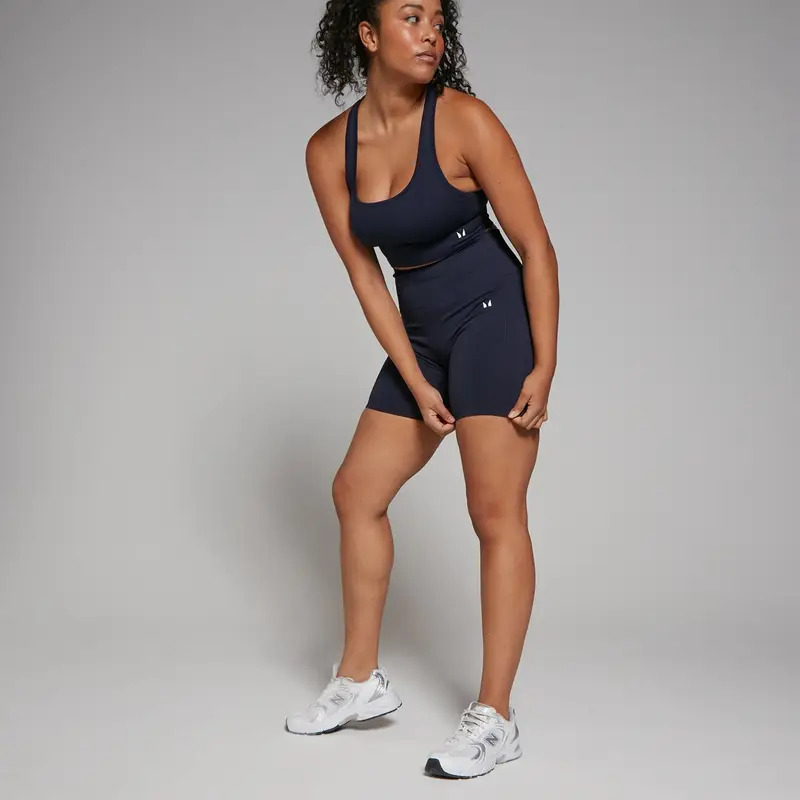 Pantaloncini ciclista senza cuciture MP Shape da donna - Blu navy miniatura 3