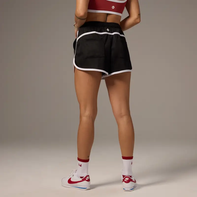 Pantaloncini con coulisse a contrasto MP X Tatiana - Nero miniatura 2