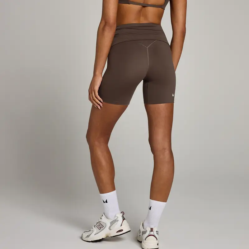 Pantaloncini con vita ripiegata MP Studio da donna - Cioccolato Marrone miniatura 2