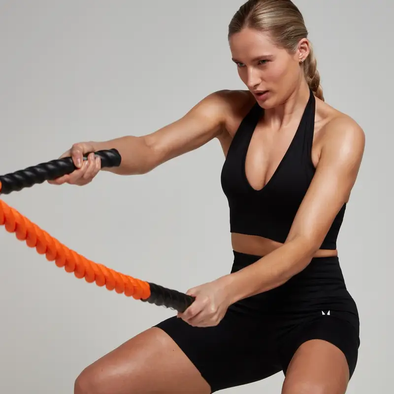 Pantaloncini senza cuciture MP Tempo da donna - Neri Nero miniatura 3