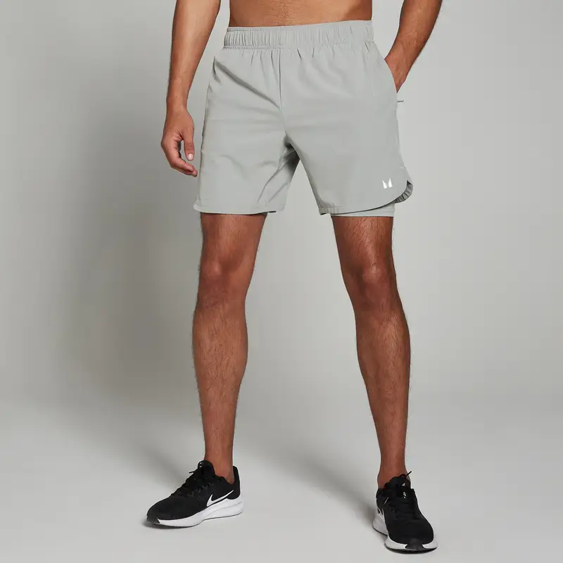 Pantaloncini sportivi 2 in 1 MP da uomo - Grigio tempesta