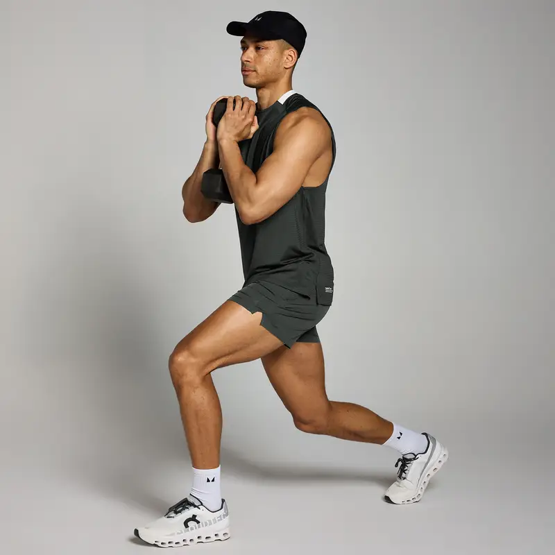 Pantaloncini sportivi 7, 5 cm in tessuto MP da uomo - Nero slavato miniatura 3